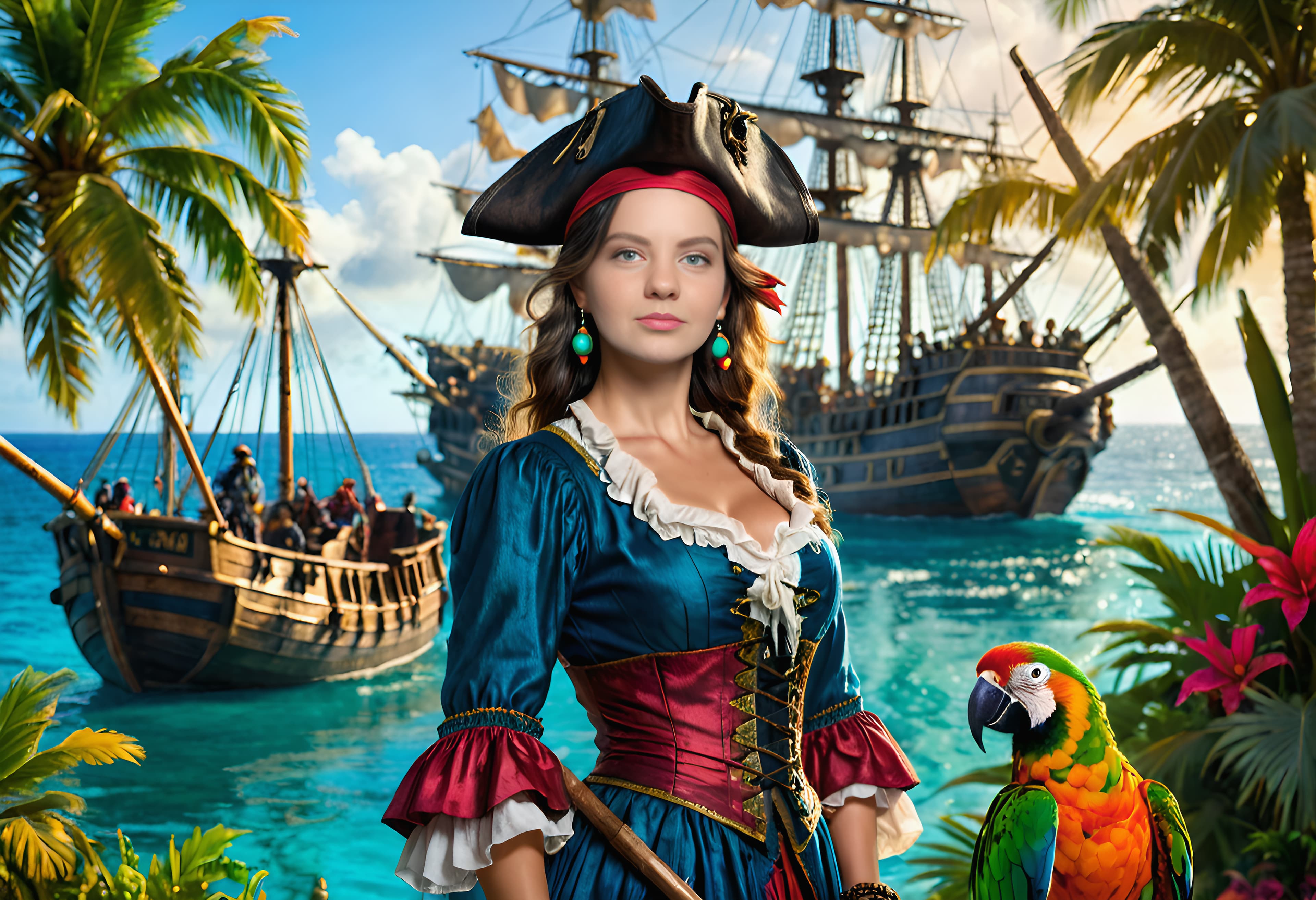 Resultado del fotomatón IA con temática Piratas