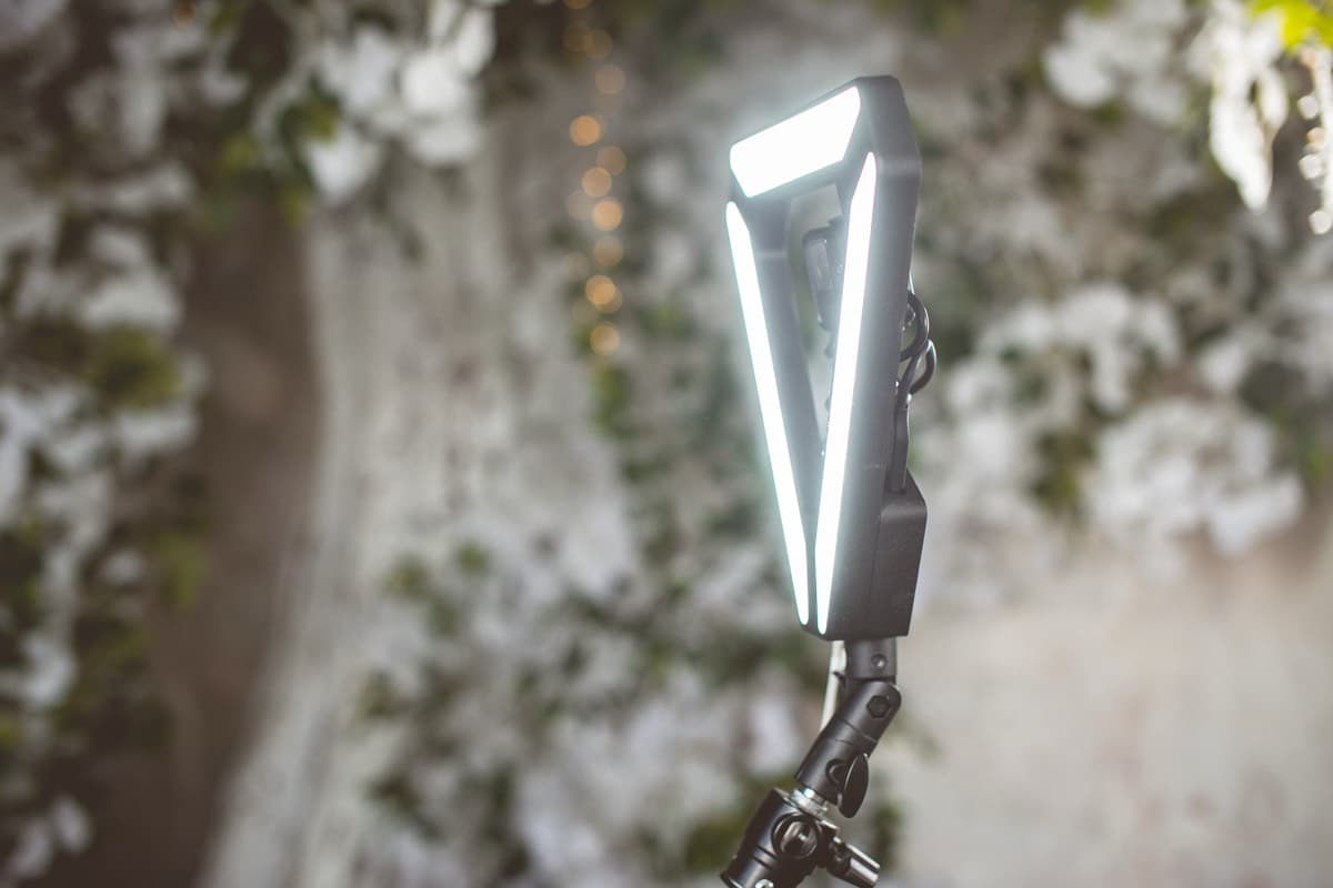 360 photo booth 4K camera detail on stabilized arm — cinema-grade equipment