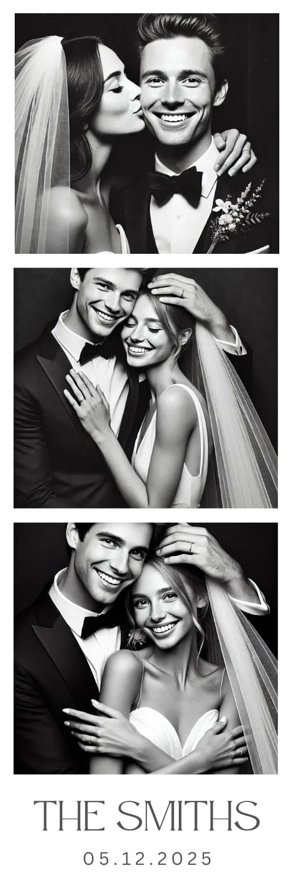 Tira impresa del fotomatón vintage